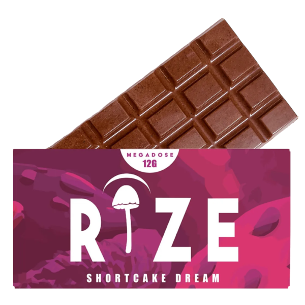 Rize | Shortcake Dream Mushroom Chocolate Bar | Megasdose 12g Bar
