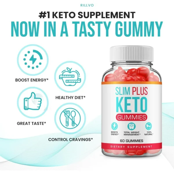 3 Pack Slim Plus Keto ACV Gummies - Official - Keto Slim Plus ACV Advanced Formula Plus Apple Cider Vinegar Dietary Supplement B12 Beet Root Juice Men Women 180 Gummies