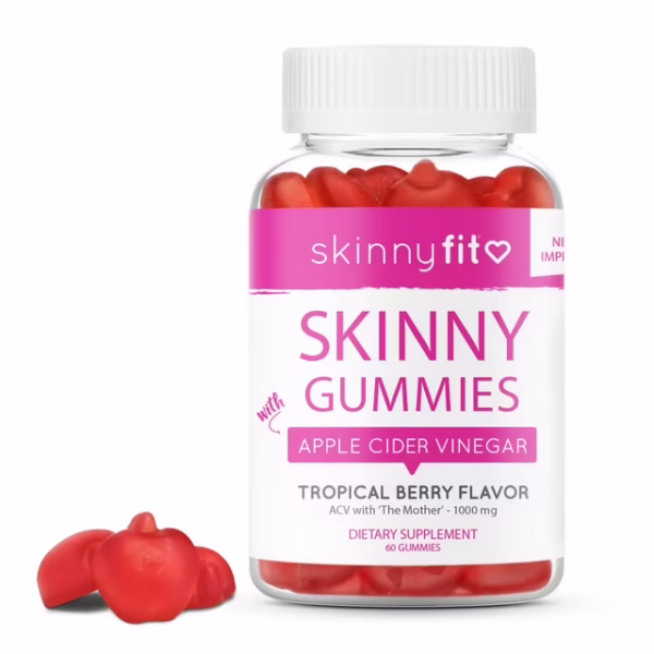 SkinnyFit Skinny Gummies - Apple Cider Vinegar Gummies Dietary Supplement, 60 Count